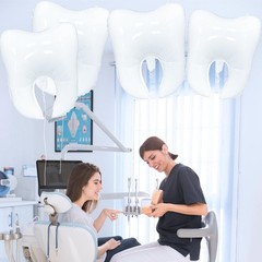 6 Pieces White Tooth Foil Balloons Decorations, 22 Inches Mylar Dental Balloo…