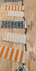 Halloween Burlap 5Ft Garland Fall Rustic Decor Orange And Black Geometric Modern