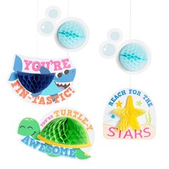 46″ Under the Sea Honeycomb Ceiling Decorations – 5 Pc