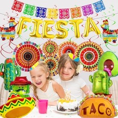Mexican Party Decorations Fiesta Ballons – 23 Pcs Balloons Multicoloured Papar