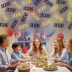 120 PCS Black Gold Graduation Confetti Class Of 2026 New Years Eve Supplies
