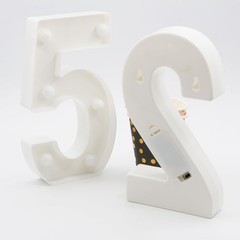 7.88″ Light Up Number 30 Sign for 30th Birthday Anniversary Table Decor