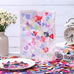 9000 PCS Bleeding Tissue Paper 1 Inch Squares Art Watercolor DIY Projects