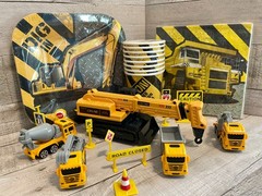 CAT Construction Trucks Little Machines Birthday Party Toppers w/ Plates & Cups