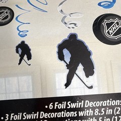 DesignWare NHL Hockey Table Decorating Kit Multicolor Paper Plastic Foil Party