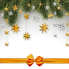 3D Gold Stars Banner, Metallic Party Garland, Wedding Birthday Decor
