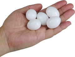 10Pcs Solid Parrot Plastic Fake Eggs Realistic, Simulated Fake Bird Eggs for Hat