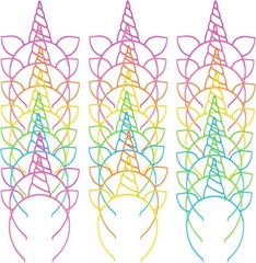 24 Pcs Unicorn Headbands Unicorn Birthday Party Favors,Plastic Hairbands for …