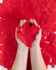 Ultimate Confetti Red Biodegradable Confetti – Rectangular Fluttering Tissue