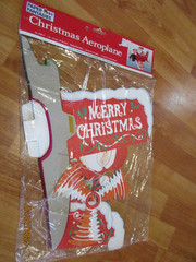 1990 Santa Aeroplane Honeycomb Decoration Paper Fantasies Assembled NIP