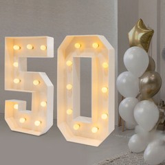 50th Birthday Decorations 39.37in Numbers Birthday Number Light Marquee Light up