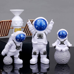 3 Pcs Astronaut Cake Topper Set Space Theme Spaceman Figurines Birthday Decor
