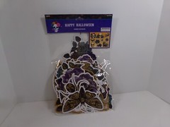 Halloween Silhouettes Cutout Set 10 Pack One Sided Glitter Skulls Spiders Bats