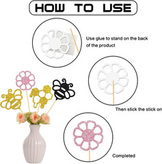 Honey Bumble Bee Centerpiece Sticks – Baby Shower Wedding Bridal Shower Party Ce
