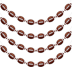 4 Pack Football Party Decorations, 32 PCS Football Cardboard Pre-Assemble Game D