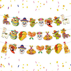 24PCS Mexican Theme Party Decorations, Fiesta Mexican Banner Cinco De Mayo Pa…