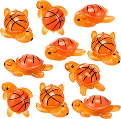 Mini Resin Basketball Turtles – 10 Pcs Sports Gifts for Fans & Players
