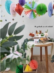 20Pcs Multi-Color Pastel Rainbow Honeycomb Balls Fans Decoration Kit for Colo…