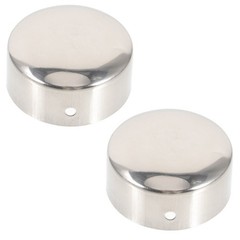 2Pcs Silver Metal Handrail End Caps for Home Use Durable Tube Plugs