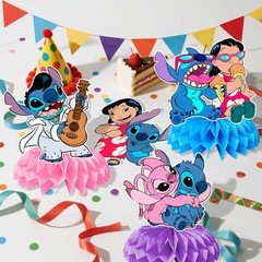 3D Stitch Honeycomb Centerpieces 9 Pcs Birthday Party Table Decoration Supplies