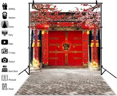 Lightweight 10x12ft Chinese Gate Backdrop – Ideal for Celebrations & Photography