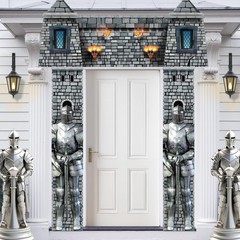 3PCS Medieval Entryway Castle Door Banner Medieval Party Decoration Armor Cas…