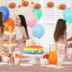 23 Pcs Pink Boho Baby Shower Decorations Set for Girl, Including 20 Rose Gold…