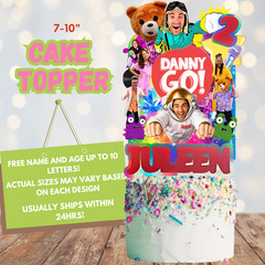 FREE CUSTUM Danny Lets Go! BAby boy Cupcake Cake TOpper party decoration