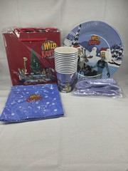Wild Kratts 12-Person PartyWare or Birthday Party Set With 4 Pack Gift Bags, New