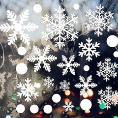 321pcs Christmas Window Clings for Glass Windows 9sheets Snowflake