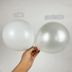 10 inch Pearl White Latex Balloons, 100 pcs Thick Party Balloons Birthday Dec…