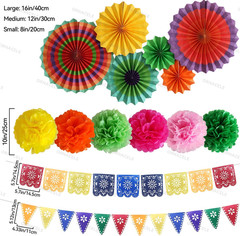 Cinco De Mayo Party Decorations, Mexican Themed Party Supplies Papel Picado Bann