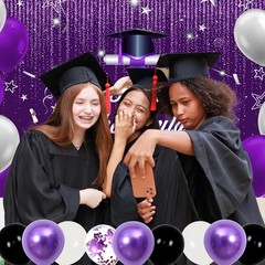 Purple Black 2026 Graduation Decorations for Women Girls – She Believed She C…