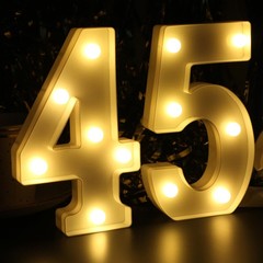 Light Up Numbers 45 Centerpieces Table Sign 45th Birthday Decorations 8.26 In