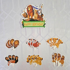 Lion King Birthday Party Set Disney 25pcs Cake/Cupcake Topper Kids NEW,US SELLER