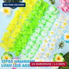 Luau Party Decorations, 12PCS Leis for Luau Party Necklace Women Clothing Access