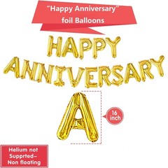 Happy Anniversary Balloons Set,Anniversary Decorations Romantic With Heart Ba…