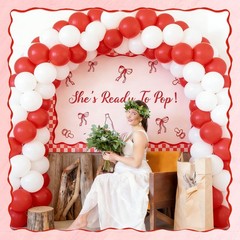 181 Pcs She’s Ready to Pop Baby Shower Decorations 39 x 59 Inches She’s Ready…