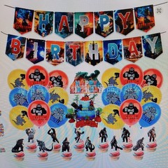 Godzilla vs Kong Kids Birthday Party Decoration FAST Delivery!