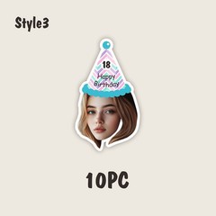 Personalized Birthday Party Banner with Name,Age &Photo – Custom Numbered Years◐