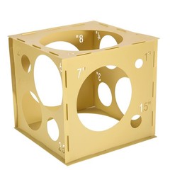 Pllieay 14 Holes Balloon Sizer Box Cube, Yellow Plastic 14 holes,