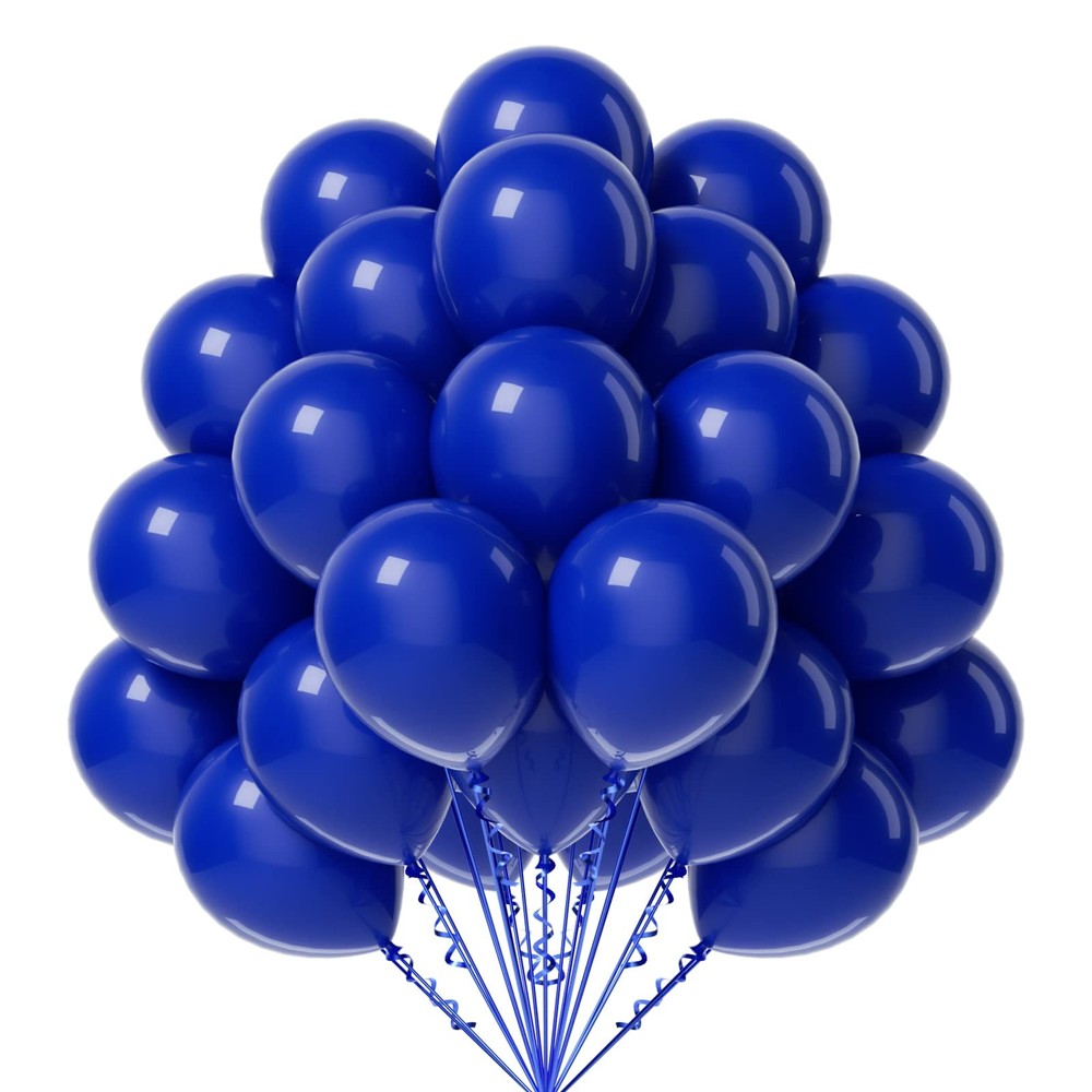Royal Blue Balloons 12 inch, 50 Pack Royal Blue Latex Party Balloons Helium Q…