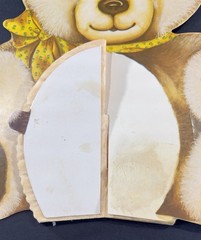 VTG 1986 Beistle Teddy Bear Die Cut Party Decor Honeycomb Baby Shower USA Made