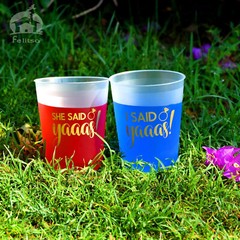 Bachelorette Party Cups – I She Said Yaaas Yes Style (16 pcs) – Engagement Part
