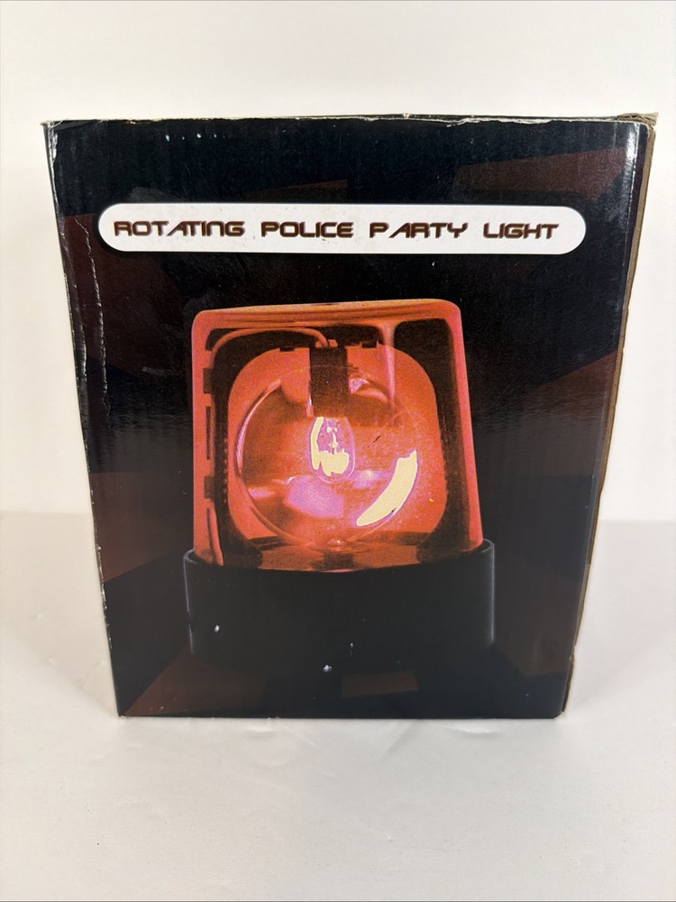 Large 7 Inch Red Flashing Beacon Party Light Rotating. Mint!