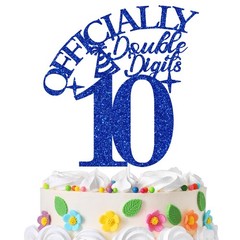 Double Digits 10 Cake Topper, Out Single Digits Im Ten, Boys Girls Happy 10th…