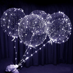Lightsfever Led Light Up Bobo Party Balloons Kit 12 Pack-Clear 22 Inchs White