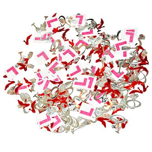 Red Hen Party Bride to Be Assorted Confetti Learner Plates Fun L PLATE MARRIED