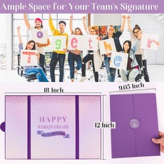 Elegant Purple Work Anniversary Party Decorations – Happy Workiversary Signat…