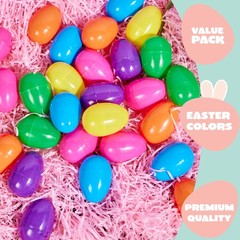 JOYIN 3.15″ Easter Eggs, Large Fillable Plastic Eggs Empty Colorful 100Pack